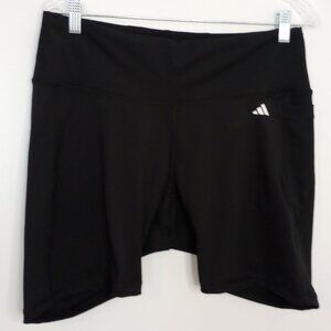 Adidas Black Optimé Stash Pocket 7-Inch Short Training Tights